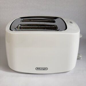Delonghi Toaster 2 Slice White Pop Up Model KT 02